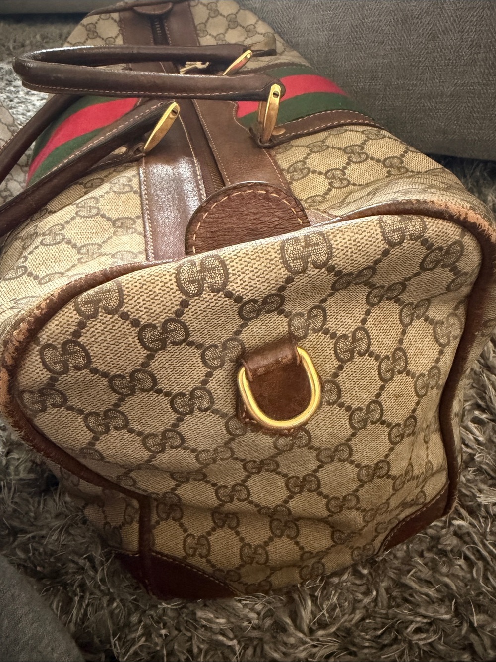 Vintage Gucci Duffel Travel Bag - Picture 11 of 16